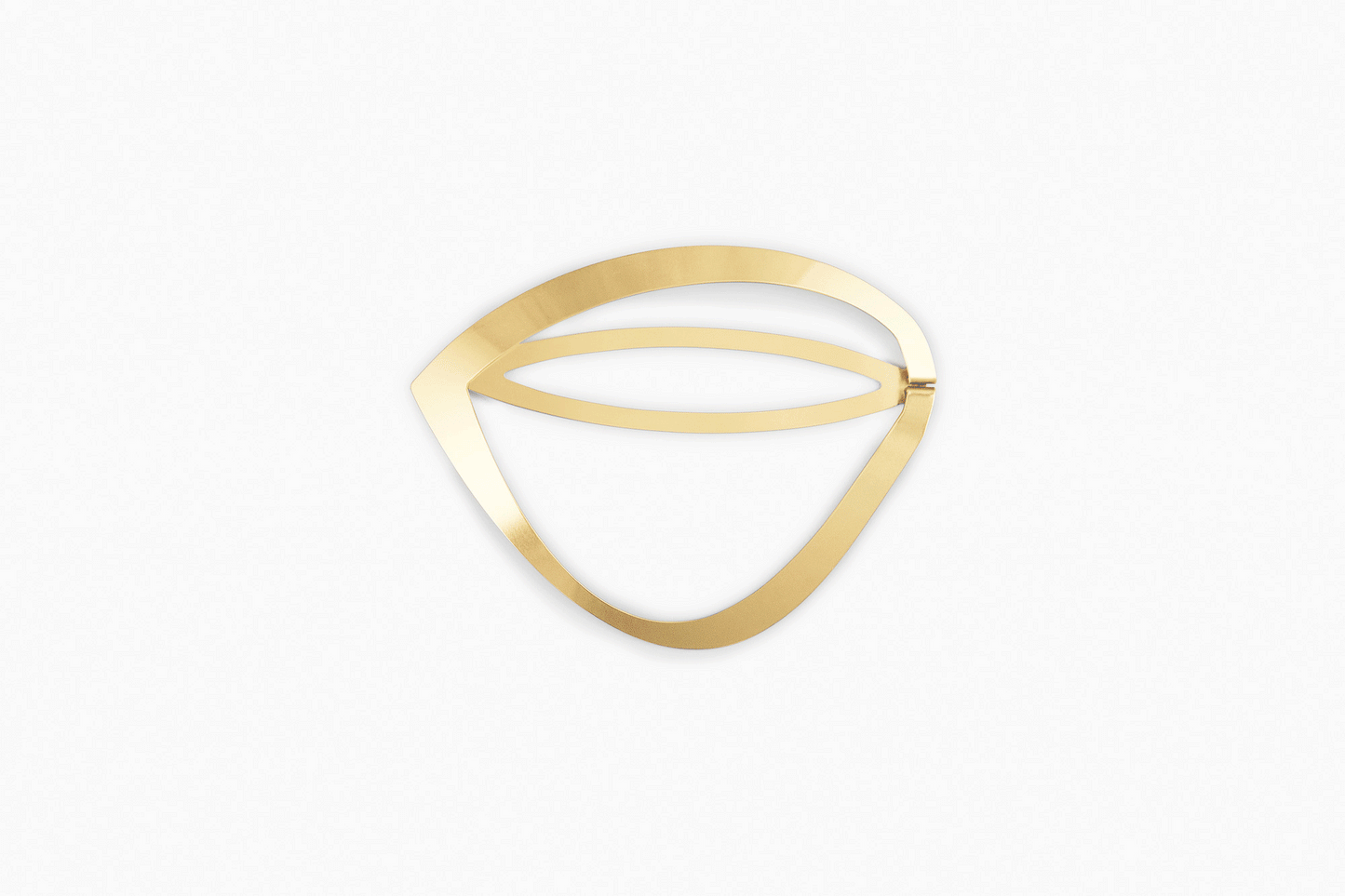 Product images of artistically shaped designer hair clip BARBARA by CLINQ. Available in silver-tone, silver-plated, gold-plated and rosegold-plated