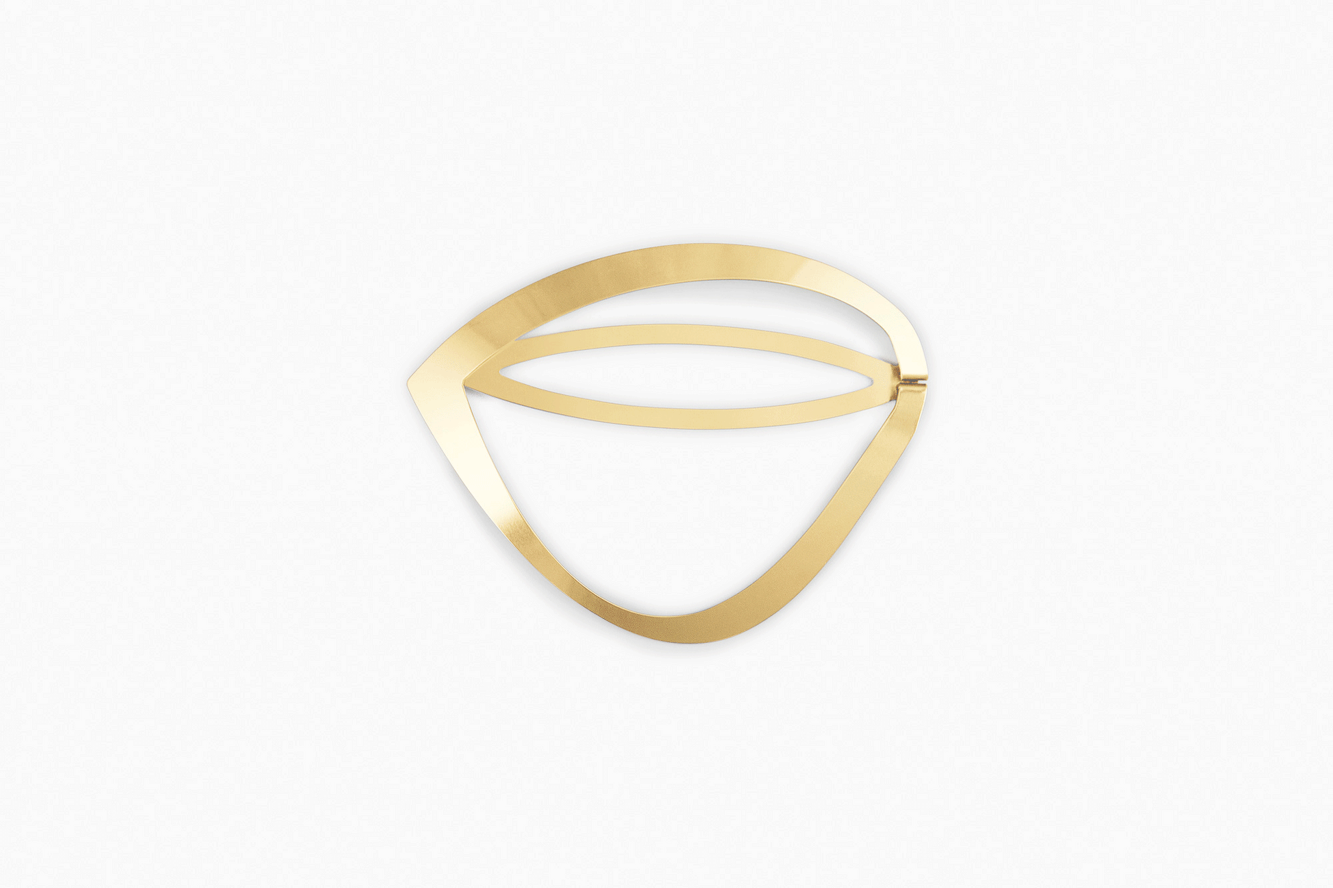 Product images of artistically shaped designer hair clip BARBARA by CLINQ. Available in silver-tone, silver-plated, gold-plated and rosegold-plated
