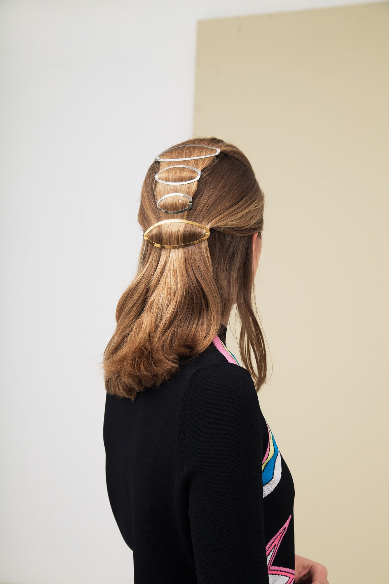 NERI, ALVA and LEONA minimalist designer hair clips. High quality hair accessories handmade in Berlin