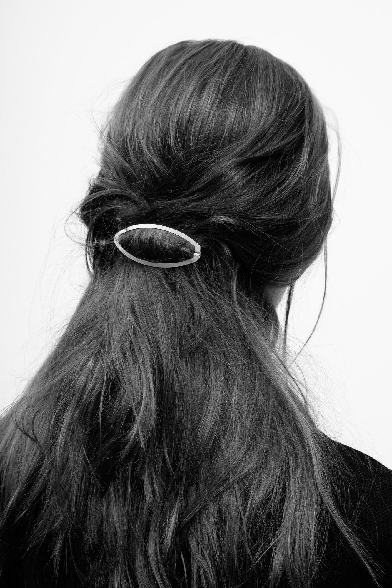 Designer hair clip ALVA secures half updo. Made from high quality materials designed to last